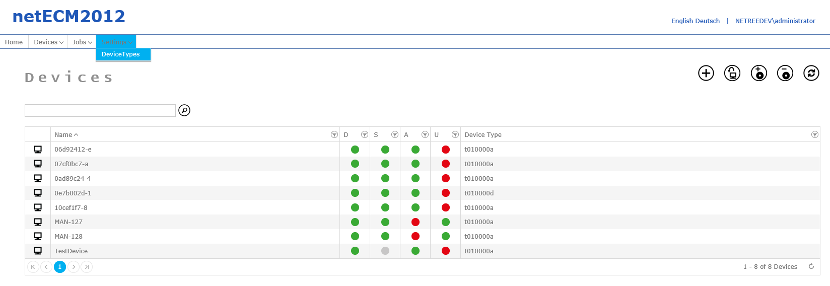 Navigate to device types